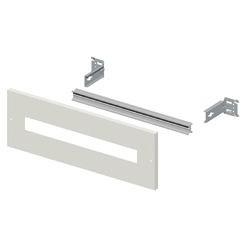 Installation kit for modular devices (90 range) and MCCB's up to 250 A (MTX/M 160c, MTX/E 160, MTX/M 250 range) complete with panels with windows and double DIN rail EN 50022 (DIN 35) in aluminium Installation kit for modular devices (90 range) and MCCB's up to 250 A (MTX/M 160c, MTX/E 160, MTX/M 250 range) complete with panels with windows and double DIN rail EN 50022 (DIN 35) in aluminium