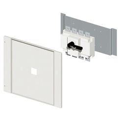 Installation kit for switch-disconnectors in fixed assembly complete with perforated front panel and fixing plate Installation kit for switch-disconnectors in fixed assembly complete with perforated front panel and fixing plate