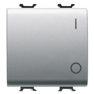 SCHALTER 2P 250V ac - SCHNELLVERDRAHTUNGSKLEMMEN - 16AX - NEUTRAL - SYMBOL 0-I - 2 MODULE - TITAN - CHORUS