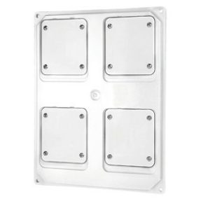 QMC16/63 - FLANGED PANEL - 4 FLUSH MOUNTING FLANGES 16/32A - WHITE