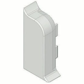  SLK - SCOCKELLEISTENKANAL - ENDSTÜCK LINKS - 50X20 - WEISS RAL9001