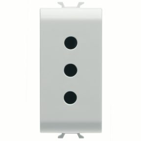steckdose italienischer standard 250 v ac - 2p+e 10 a - p11 - 1 modul - weiss glänzend - chorusmart