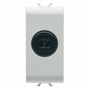 steckdose für audio und video - für lautsprecher - 1 modul - weiss satiniert - chorusmart