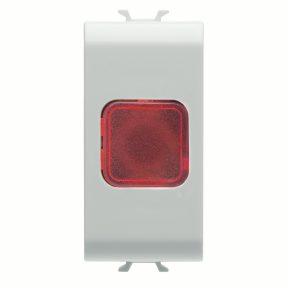 single indicator lamp - red - 1 module - white - antibacterial - chorusmart