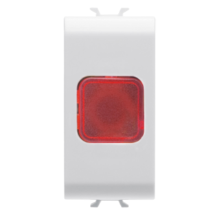 SINGLE INDICATOR LAMP - RED - 1 MODULE - WHITE - ANTIBACTERIAL - CHORUS