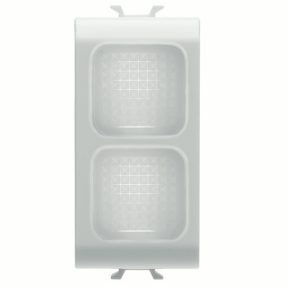 double indicator lamp - opal - 1 module - satin white - chorusmart