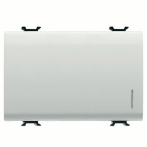 INTERRUTTORE UNIPOLARE 250V ac - 16AX ILLUMINABILE - CON DIFFUSORE - 3 MODULI - BIANCO LUCIDO - CHORUSMART