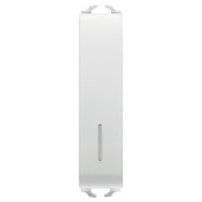 ONE-WAY SWITCH 1P 250V ac - 10AX ILLUMINABLE - WITH DIFFUSER - 1/2 MODULE - SATIN WHITE - CHORUSMART