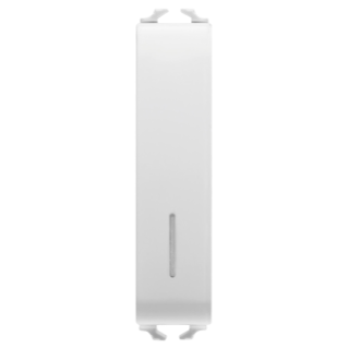 ONE-WAY SWITCH 1P 250V ac - 10AX ILLUMINABLE - WITH DIFFUSER - 1/2 MODULE - GLOSSY WHITE - CHORUS