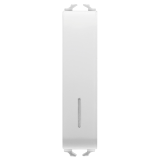 PUSH-BUTTON 1P 250V ac - NO 10A ILLUMINABLE - WITH DIFFUSER - 1/2 MODULE - GLOSSY WHITE - CHORUSMART