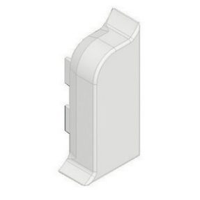 slk - scockelleistenkanal - endstück rechts - 50x20 - weiss ral9001