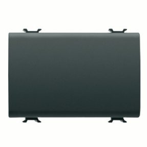 INTERRUTTORE UNIPOLARE 250V ac - 16AX - NEUTRO - 3 MODULI - NERO SATINATO - CHORUSMART