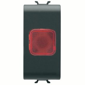 indicador luminoso simple - rojo - 1 módulo - negro satinado - chorusmart