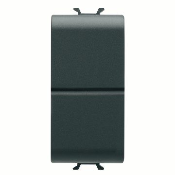  BOUTON-POUSSOIR 1P 250 Vca - NO+NO 16A - DOUBLE - 1 MODULE - NOIR SATIN – CHORUSMART