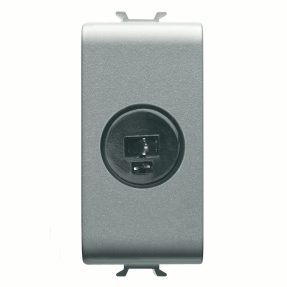 conector circuitos do audio - 1 módulo - titanio - chorusmart