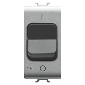 interruptor automático magnetotérmico - curva c - 1p 6a 230vca - 1 módulo - titanio - chorusmart