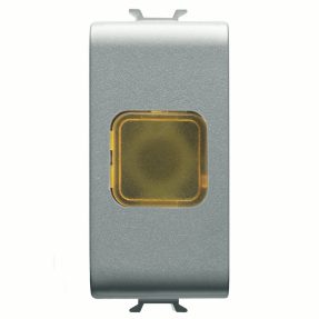 indicador luminoso simple - ámbar - 1 módulo - titanio - chorusmart