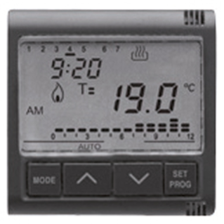 TIMED THERMOSTAT DAILY/WEEKLY - 230V ac - 50/60HZ - 2 MODULES - PLAYBUS