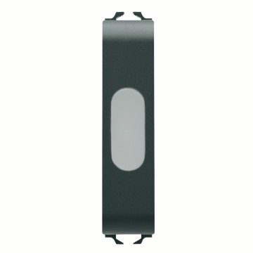  SPIA DI SEGNALAZIONE SINGOLA - OPALE - 1/2 MODULO - NERO SATINATO - CHORUSMART