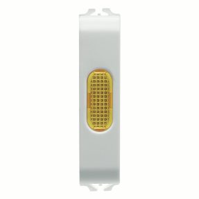 lampe témoin unique - ambre - module 1/2 - blanc satin - chorusmart