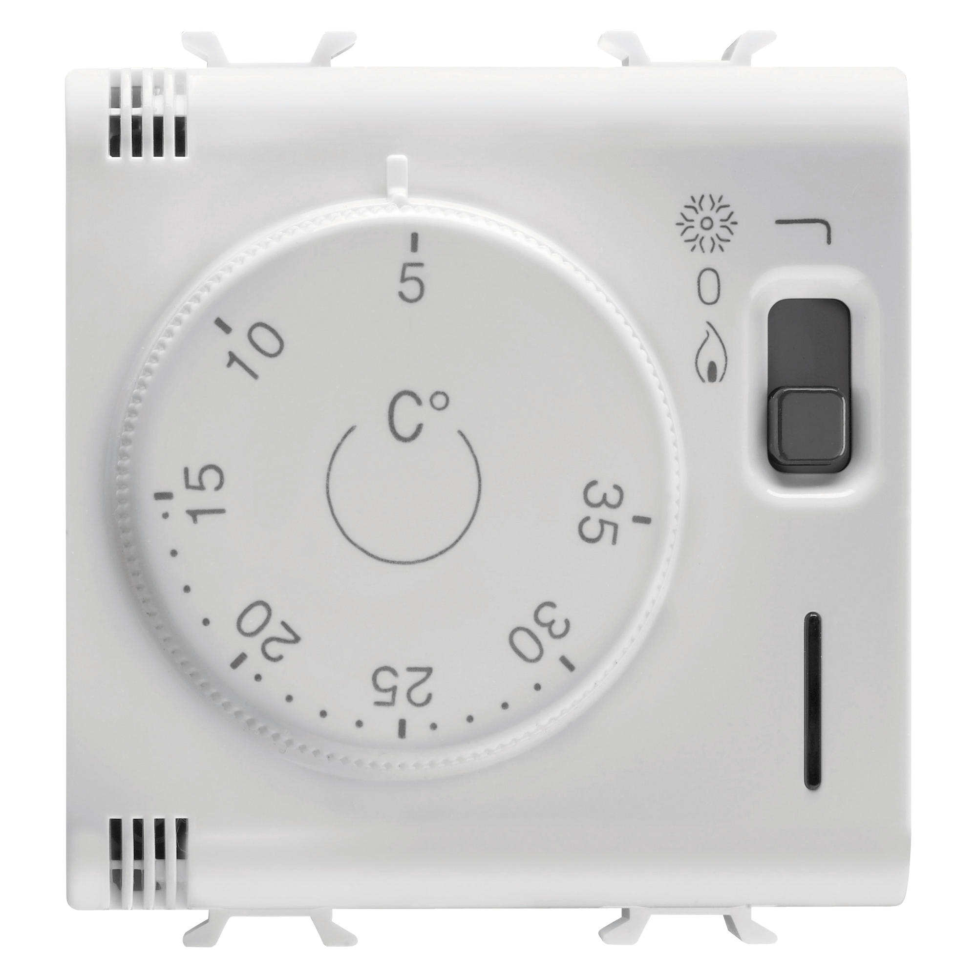GEWISS GW 12705 TERMOSTATO ELETTRONICO 230VAC  2 MODULI CHORUS NERO 
