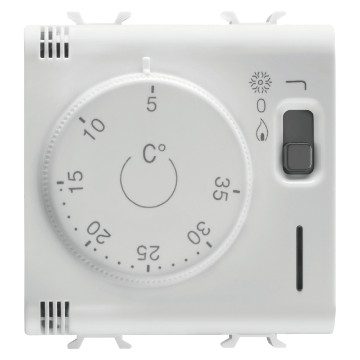  TERMOSTATO - 230V ac 50/60Hz - 2 MODULI - BIANCO SATINATO - CHORUSMART