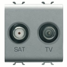 base tv-sat - directa - 2 módulos - titanio - chorusmart
