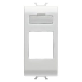 adapter for housing data connectors - type amp/keystone jack - 1 module - glossy white - antibacterial - chorusmart