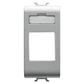 adapter for housing data connectors - type amp/keystone jack - 1 module - titanium - chorusmart