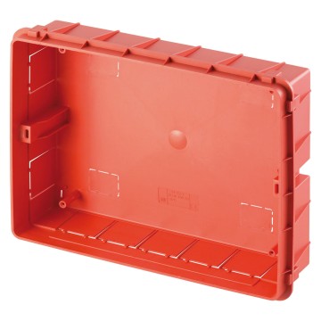 Flush-mounting box for masonry walls