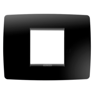 PLACA ONE - EN TECNOPOLÍMERO - 2 MÓDULOS - NEGRO TÓNER - CHORUS
