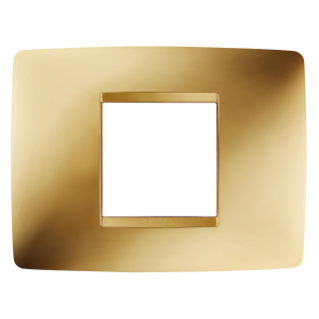 PLACA ONE - EN TECNOPOLÍMERO METALIZADO - 2 MÓDULOS - ORO - CHORUS