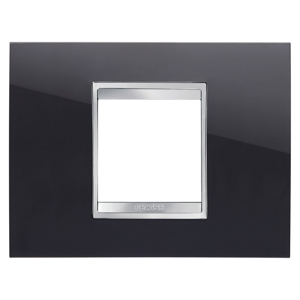 rámeček lux – z technopolymeru – 2 moduly – inkoustově černá – chorusmart