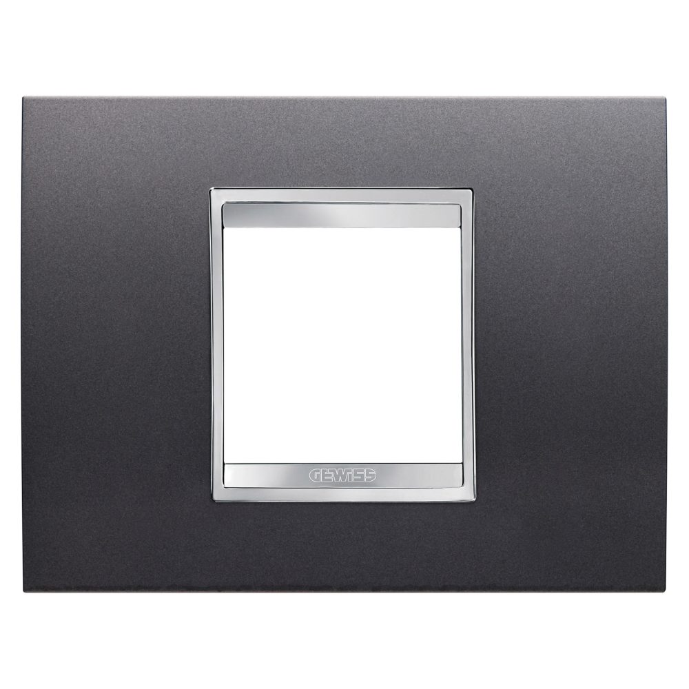 lux plate - in painted technopolymer - 2 modules - slate - chorusmart