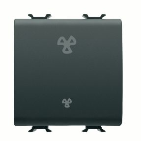 interrupteur 2 voies 250 vca - connexion automatique - 2p 16ax - vmc - 2 modules - noir - chorusmart