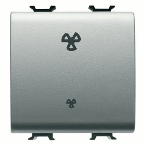 interrupteur 2 voies 250 vca - connexion automatique - 2p 16ax - vmc - 2 modules - titane - chorusmart