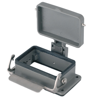 BULKHEAD MOUNTING HOUSING - 66X16 - SINGLE LEVER - WITH COVER - 500V - METAL