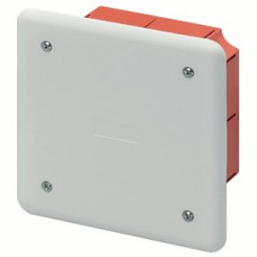 JUNCTION AND CONNECTION BOX - FOR BRICK WALLS - DIMENSIONS 92X92X45 - WHITE LID RAL9016