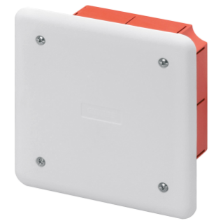 JUNCTION AND CONNECTION BOX - FOR BRICK WALLS - DIMENSIONS 92X92X45 - WHITE LID RAL9016