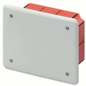 JUNCTION AND CONNECTION BOX - FOR BRICK WALLS - DIMENSIONS 118X96X50 - WHITE LID RAL9016