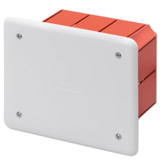 JUNCTION AND CONNECTION BOX - FOR BRICK WALLS - DIMENSIONS 118X96X70 - WHITE LID RAL9016