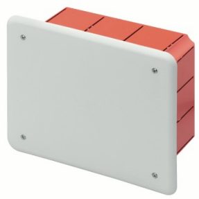 JUNCTION AND CONNECTION BOX - FOR BRICK WALLS - DIMENSIONS 160X130X70 - WHITE LID RAL9016