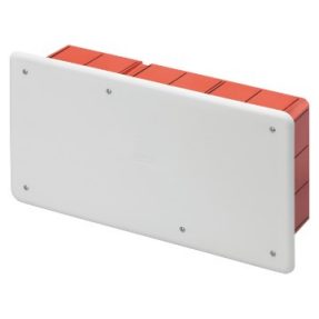JUNCTION AND CONNECTION BOX - FOR BRICK WALLS - WITH DIN RAIL - DIMENSIONS 294X152X75 - WHITE LID RAL9016