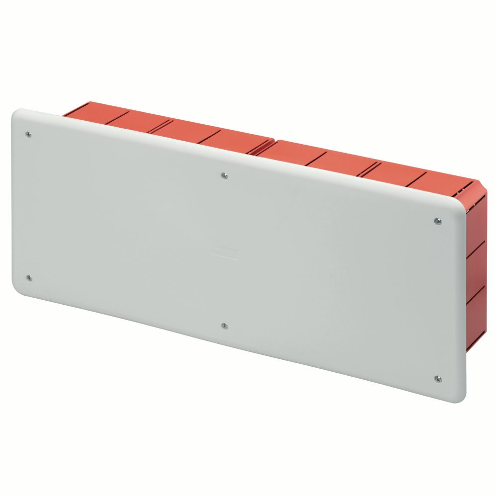  CASSETTA DI DERIVAZIONE E CONNESSIONE - PER PARETI IN MURATURA - CON GUIDA DIN - DIMENSIONI 392X152X75 - COPERCHIO BIANCO RAL9016