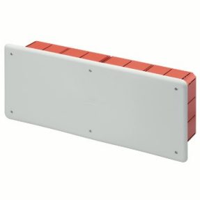 JUNCTION AND CONNECTION BOX - FOR BRICK WALLS - WITH DIN RAIL - DIMENSIONS 392X152X75 - WHITE LID RAL9016