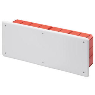 JUNCTION AND CONNECTION BOX - FOR BRICK WALLS - WITH DIN RAIL - DIMENSIONS 392X152X75 - WHITE LID RAL9016