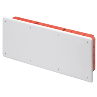 JUNCTION AND CONNECTION BOX - FOR BRICK WALLS - WITH DIN RAIL - DIMENSIONS 516X202X90 - WHITE LID RAL9016