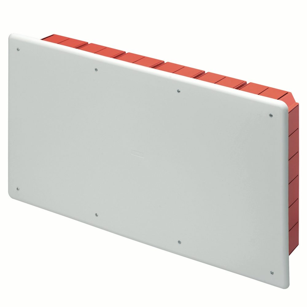  JUNCTION AND CONNECTION BOX - FOR BRICK WALLS - WITH DIN RAIL - DIMENSIONS 516X294X90 - WHITE LID RAL9016