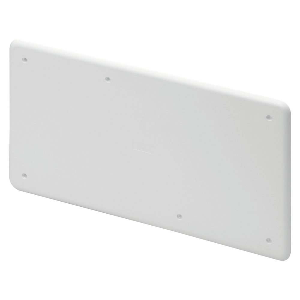  COUVERCLE BAS BOÎTE 480X160 - POUR BOÎTE PT DIN E PT - ANTICHOC - HAUTE RÉSISTANCE - IP40 - SANS HALOGÈNE - BLANC RAL 9016