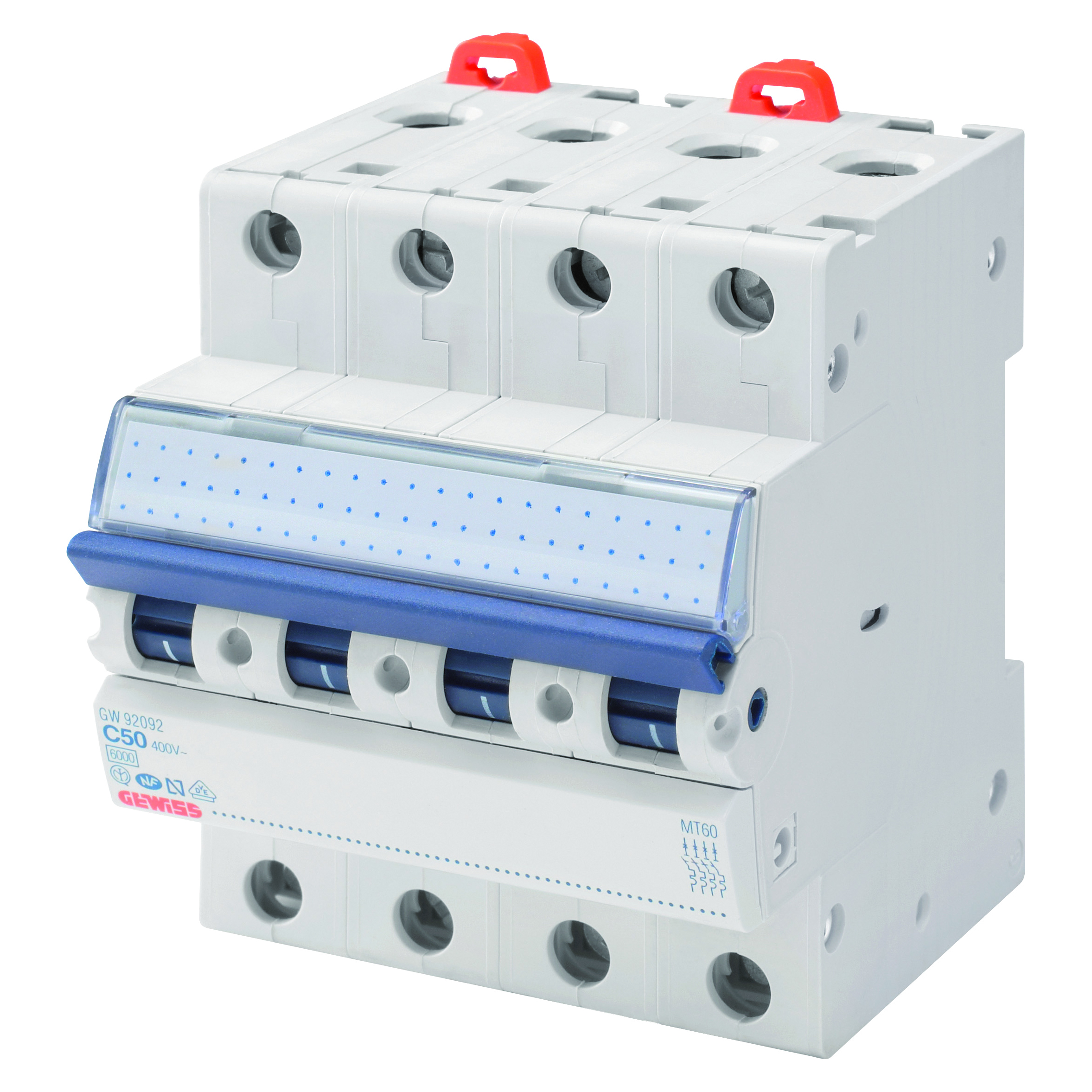 INTERRUTTORE MAGNETOTERMICO - MT 100 - 4P CURVA C 40A - 4 MODULI